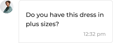 Fashion and apparel Message screenshot