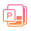 Microsoft Publisher app icon with stacked pages and letter P.